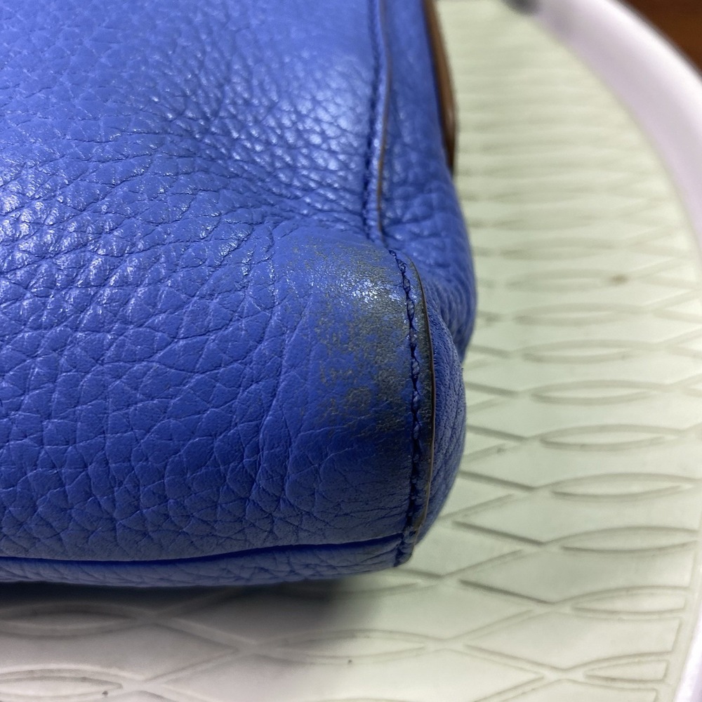 Fossil Blue Leather Crossbody Bag with Matching Wallet - Picture 4 of 16